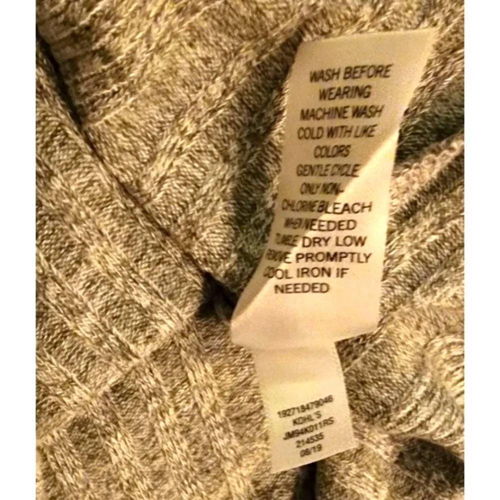 🎁MUDD Square Neck Gray Knit Long Sleeve Sweater-Size S - Picture 13 of 13